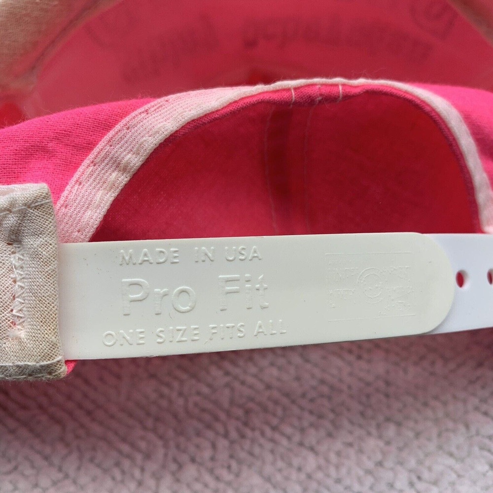 VTG Snapback Blockhead Hat Mens Sibley-Ocheyedan IA Generals Pink Union Made USA - Picture 9 of 9